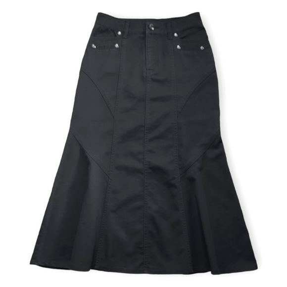 Vintage Dresses & Skirts - Vintage Simon Chang Black Denim Mermaid Skirt